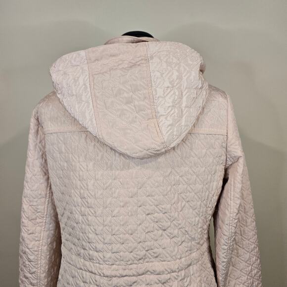 Women's BCBGeneration Pale Pink Full Zip Hooded Quilted Jacket | Size Large - Picture 6 of 10